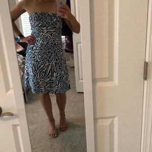 Ann Taylor silk strapless dress